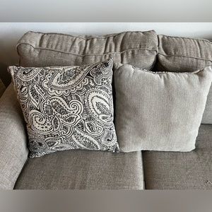 Two throw pillows 20" x 20"